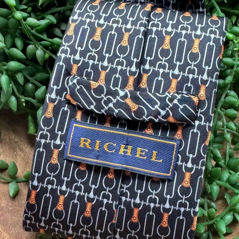 Richel Hand Made 100% Pure Silk Men’s Neck Tie Made In Spain